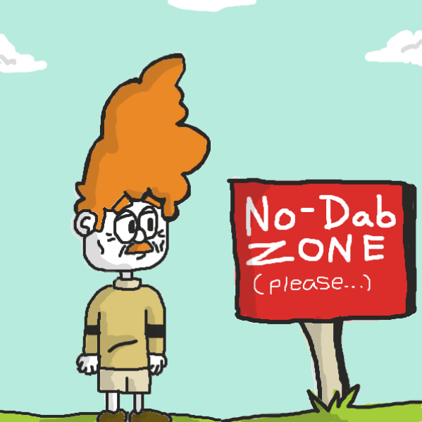 Frank meets a "No-Dab Zone". What wonders await him ahead? - Online Drawing Game Comic Strip Panel by xavvypls