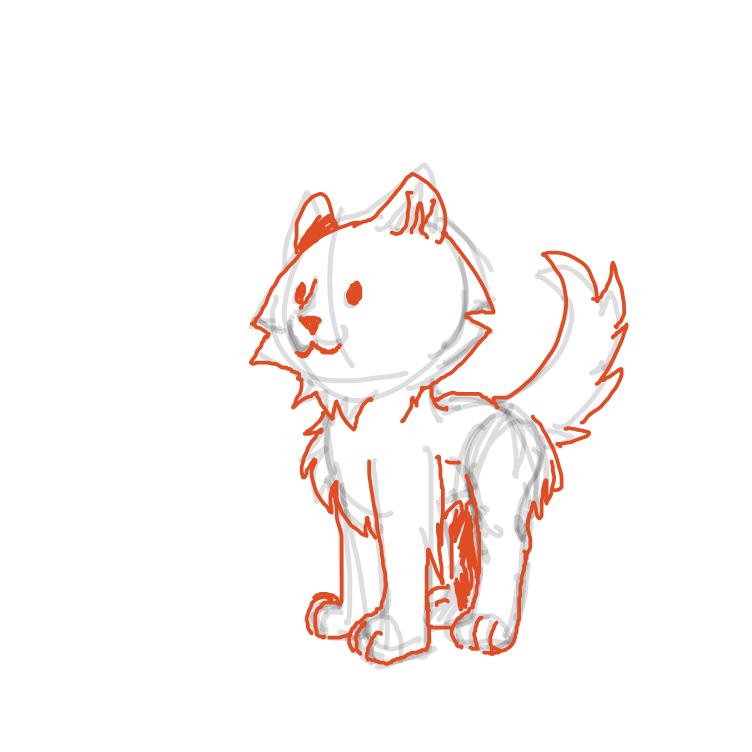 Drawing in Cat style  by JA