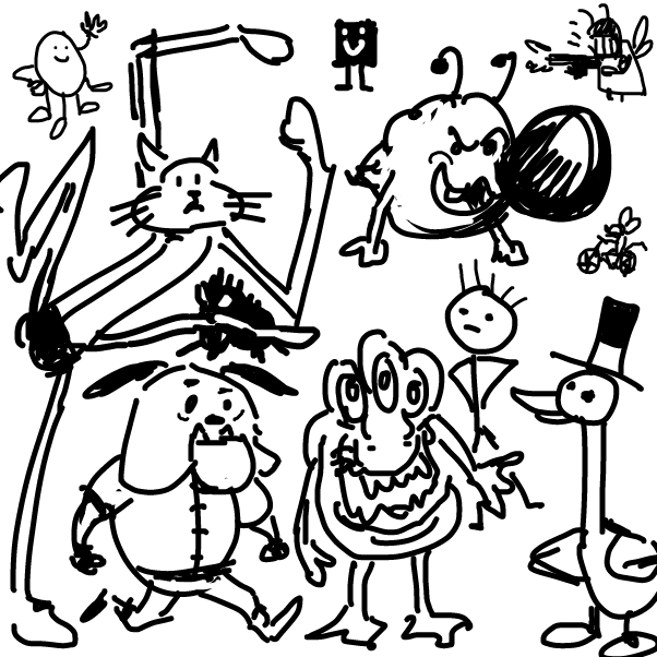 I cheated and made up new ones
making these OC extremely rare
 - Online Drawing Game Comic Strip Panel by Peyocay