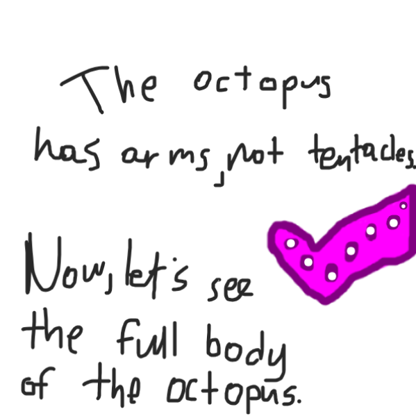 Info about the octopus. Next will be the entire body - Online Drawing Game Comic Strip Panel by SteliosPapas