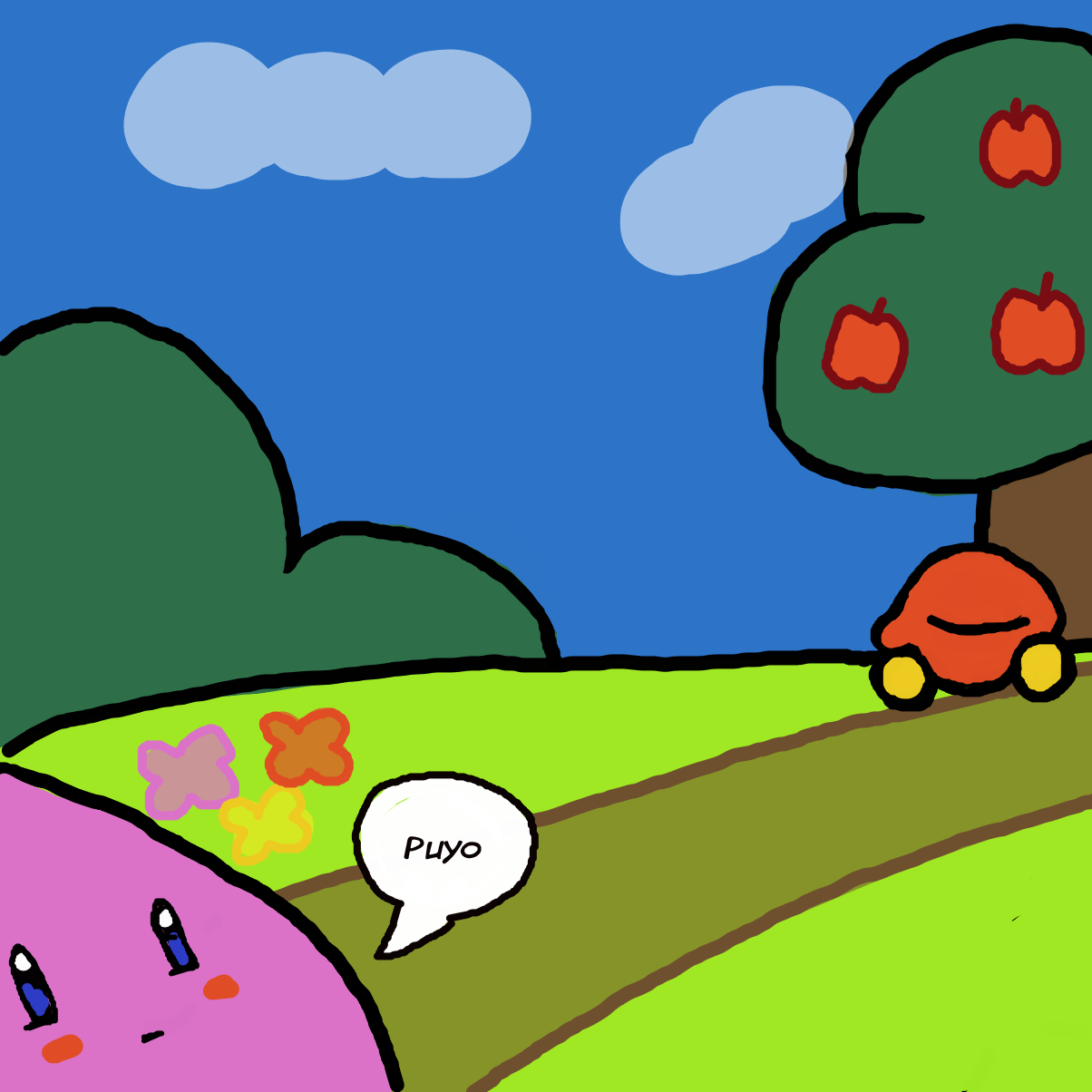 Drawing in Kirbo by Faunsy