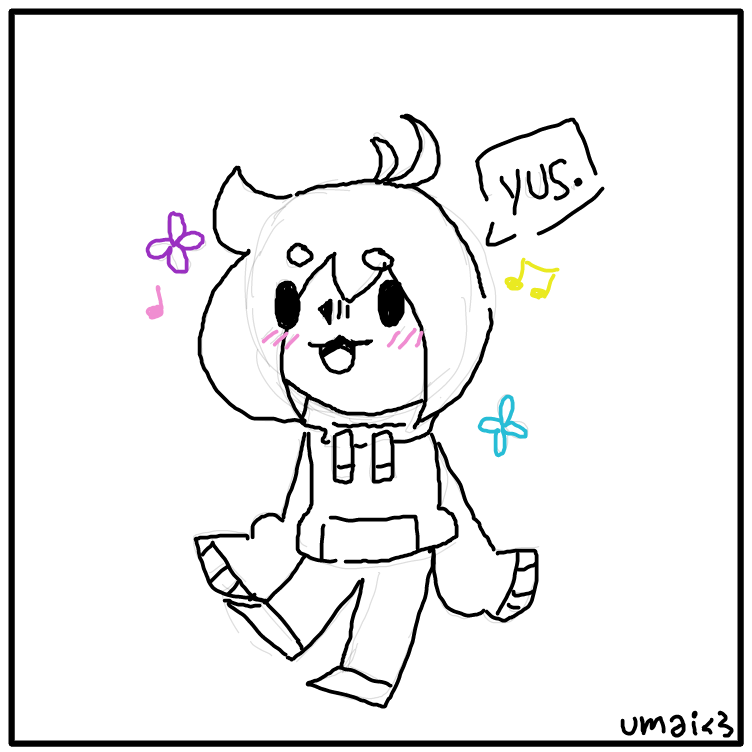 yus. - Online Drawing Game Comic Strip Panel by Umanix
