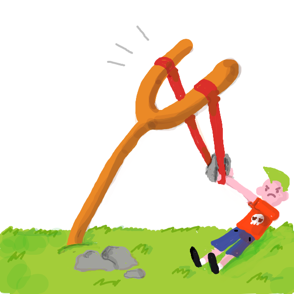 Drawing in sling by Trilliumdude