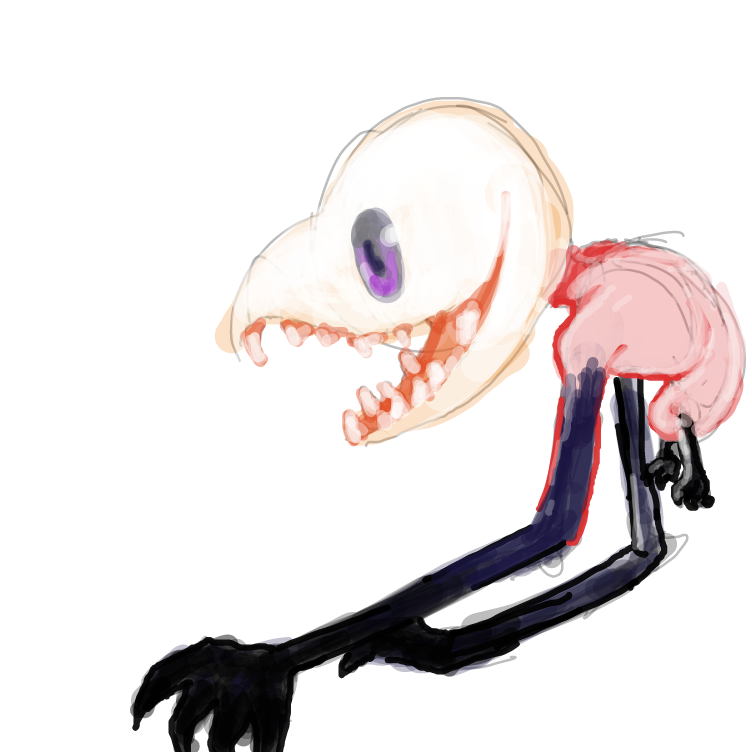 Drawing in (this was unnecessary to make) (Ace as a monster) by JA