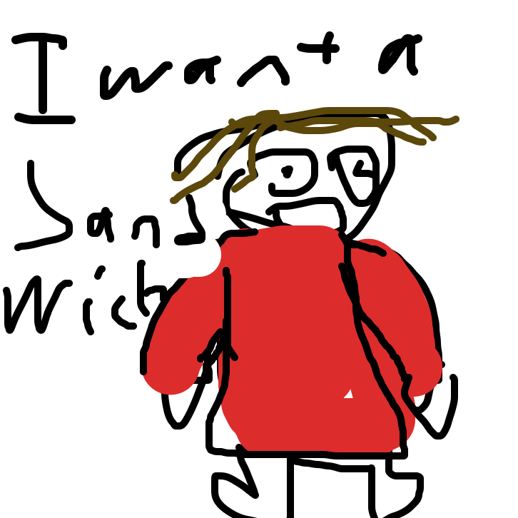 Drawing in Guy eats turkey sandwich  by Turkeysandwicj