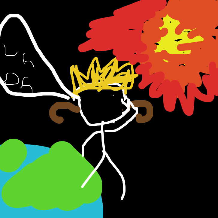 Drawing in Football playing king in space, with a moustache by Turkeysandwicj