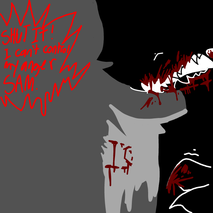 Drawing in The flesh i devour (Cold Rage) by OneWithTheShadows