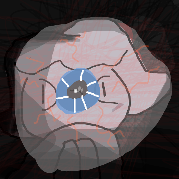 she stares directly into her face with her cold cold dead eyes. - Online Drawing Game Comic Strip Panel by BananaDoc