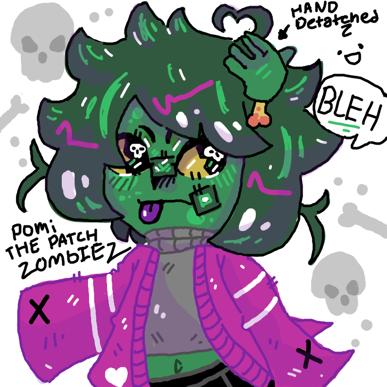 thiz iz pomi. she likez bonez and haz a detatchable hand :D
yayayaya - Online Drawing Game Comic Strip Panel by Umanix