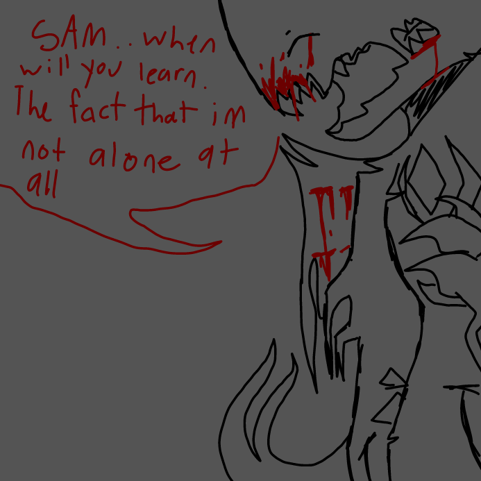 ¨Sam...theres no use of saying that..im not alone.¨ this only meant one thing to her - Online Drawing Game Comic Strip Panel by OneWithTheShadows