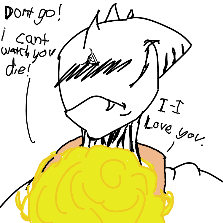 Drawing in Girlfriend doesn't want KEN to go fight by Timebreak