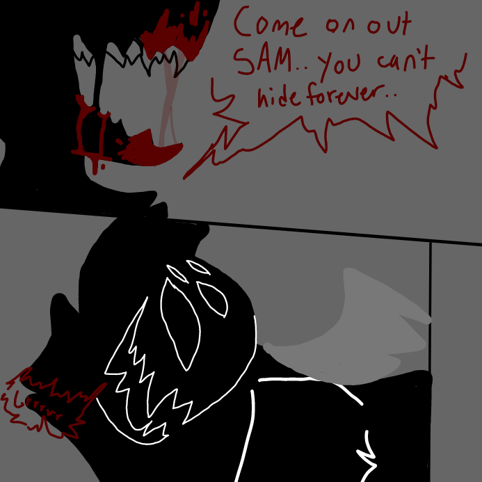 Drawing in the flesh i devour (cold rage also) by OneWithTheShadows