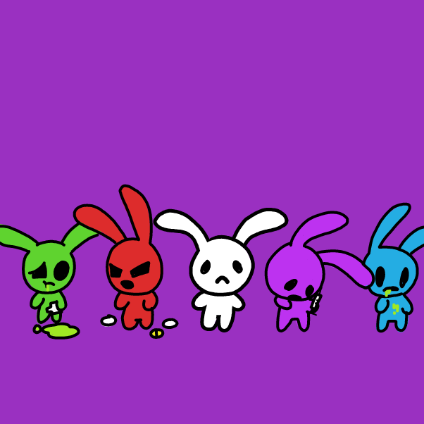 Drawing in acid bunny by Elle