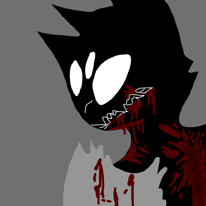 -i just looked to my side and stared at her, my blank white eyes getting ready to give her one last Leasurey Ragetime- - Online Drawing Game Comic Strip Panel by OneWithTheShadows