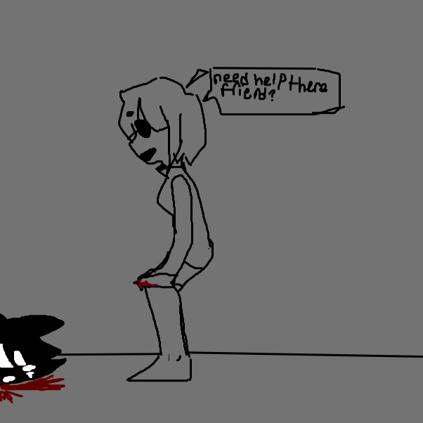 Drawing in the blood being spilt by Scythesowner2