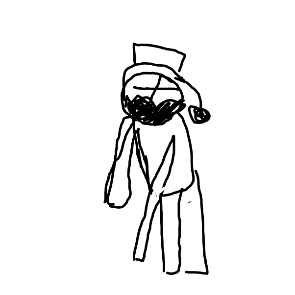 Drawing in the end by ghost with red