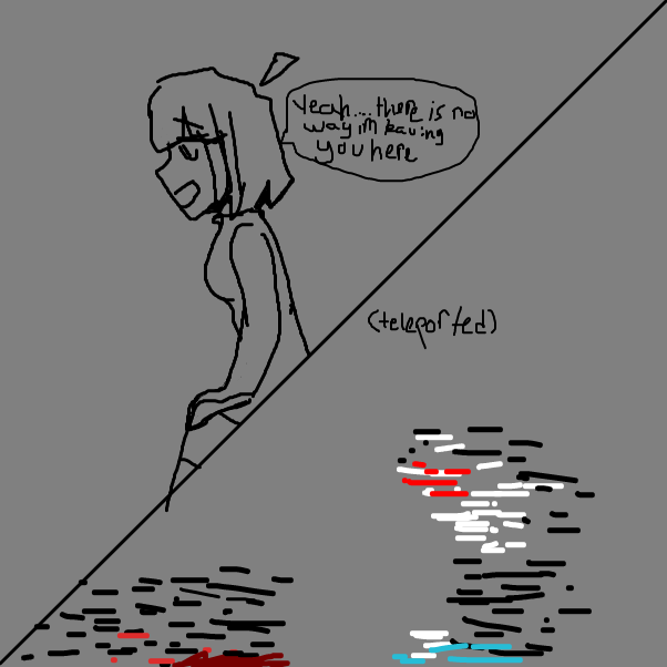 Drawing in the blood being spilt by Scythesowner2