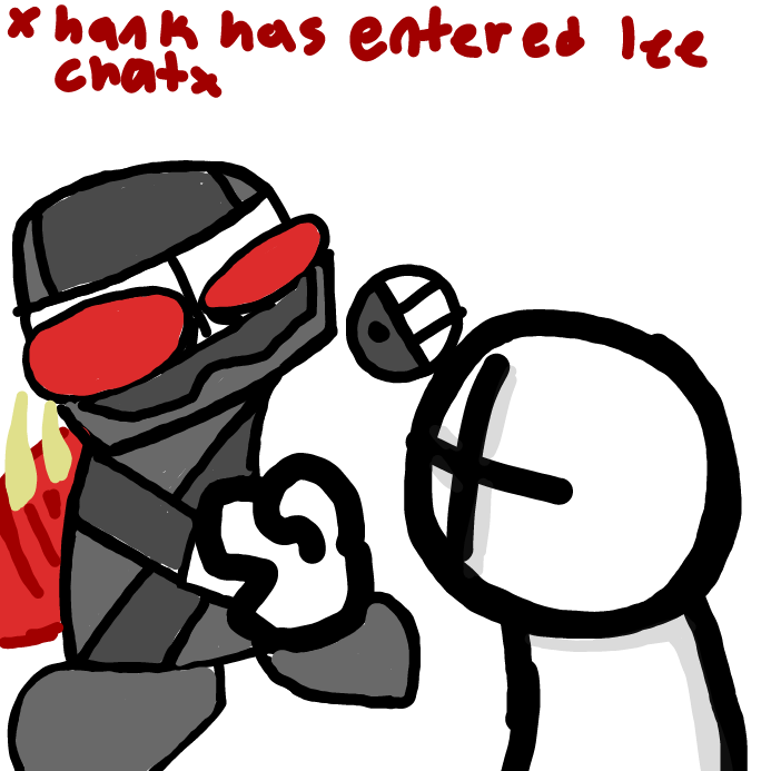 *hank entered lee chat* - Online Drawing Game Comic Strip Panel by OneWithTheShadows