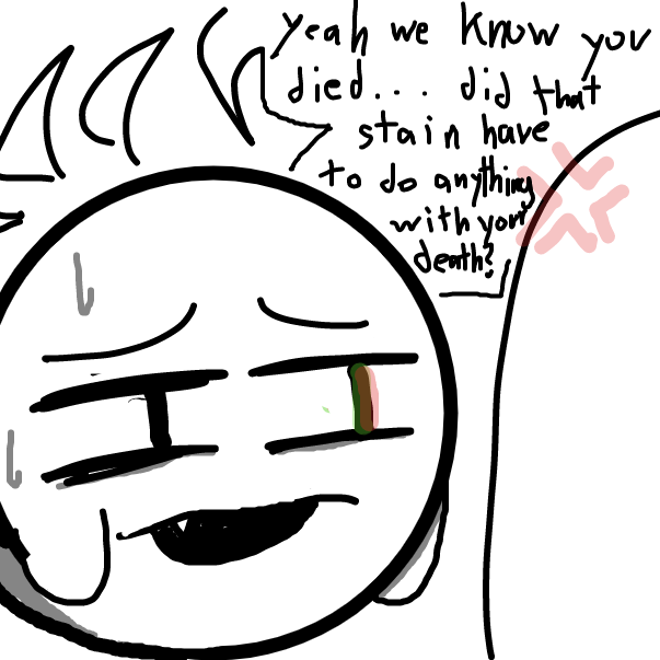 why is there even a stain on a ghost?  - Online Drawing Game Comic Strip Panel by FifaSam