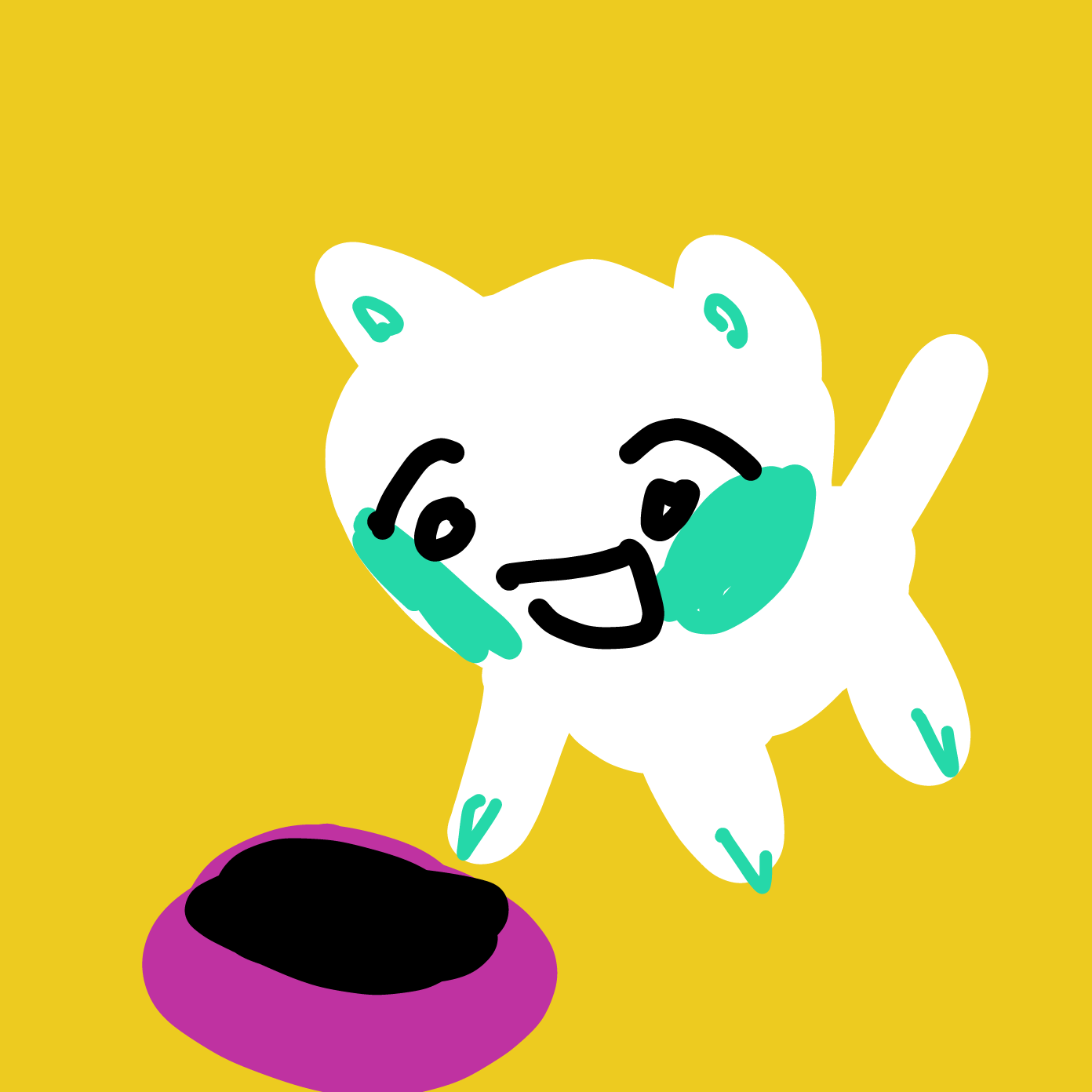 Drawing in Cat food by Chumky