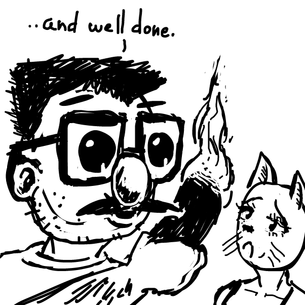 and so the girls leave the yard disappointed - Online Drawing Game Comic Strip Panel by Peyocay