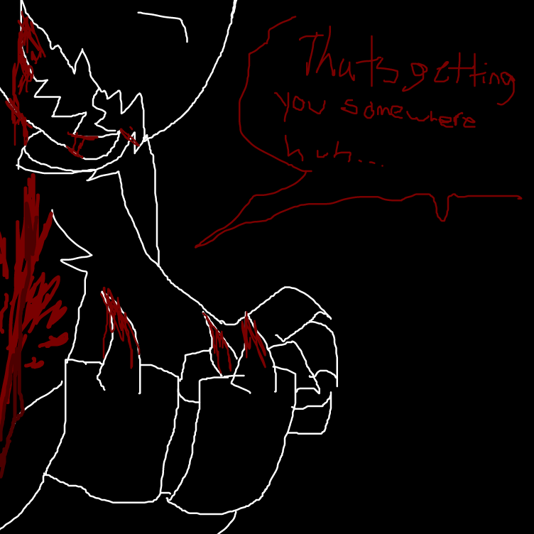 -im still trying to threaten her a bit more to get her to remember that i wasnt always how i acted before- - Online Drawing Game Comic Strip Panel by OneWithTheShadows