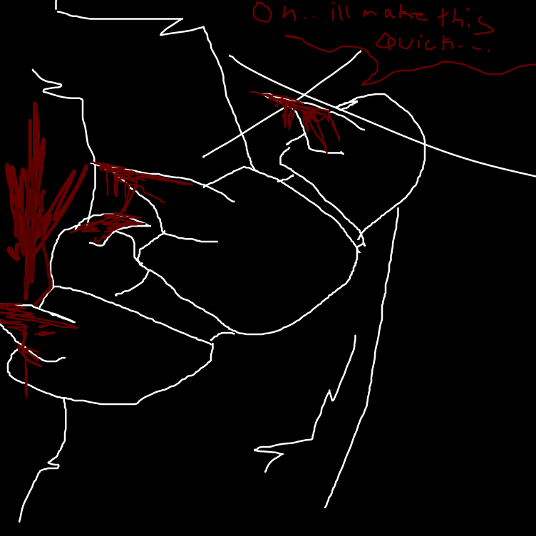 -oh ill make it quick for sure, the only way i was going..was the easy way out..KILLING HER - Online Drawing Game Comic Strip Panel by OneWithTheShadows