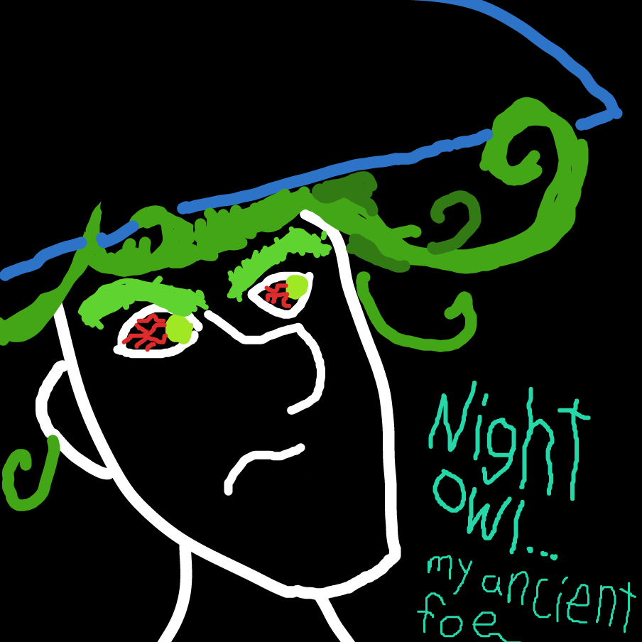 anger at the night owl - Online Drawing Game Comic Strip Panel by Hooks