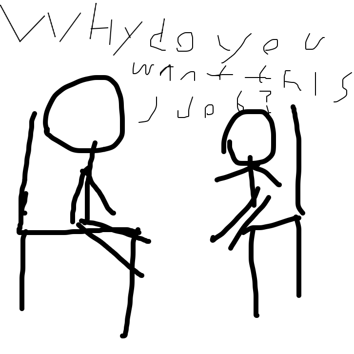 Drawing in Job Interview by Turkeysandwicj