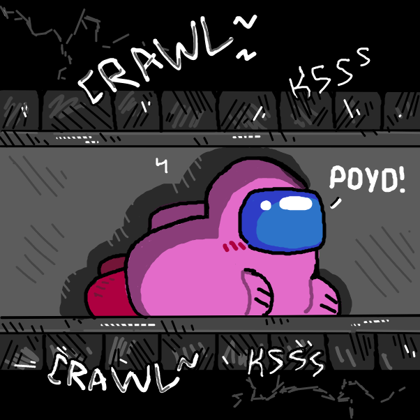 kirbo in da vents what he doin?1? - Online Drawing Game Comic Strip Panel by Umanix