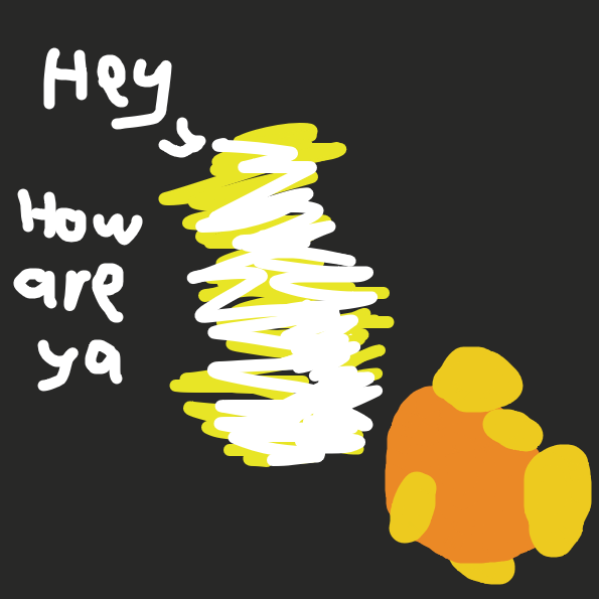 If we're underwater, how can there be a weird glitched polygon lady? Why is she underwater? - Online Drawing Game Comic Strip Panel by Meow the Fronk