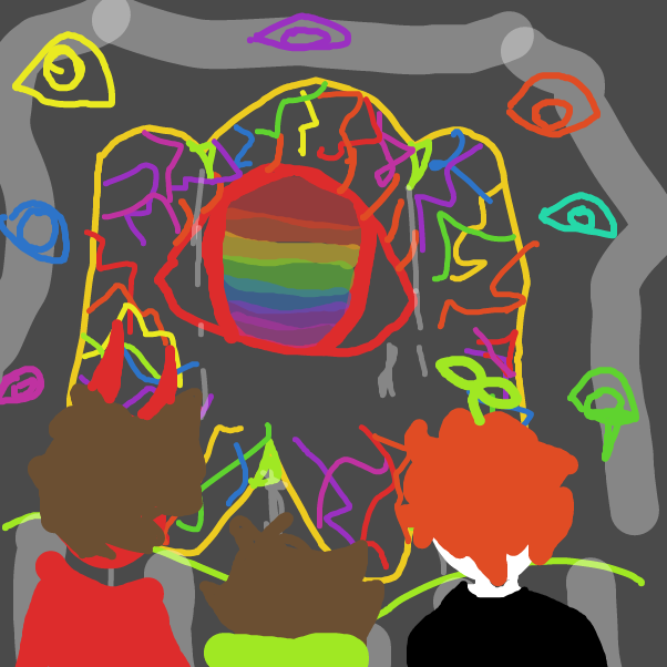 Drawing in scenes from our fandom shit by XD