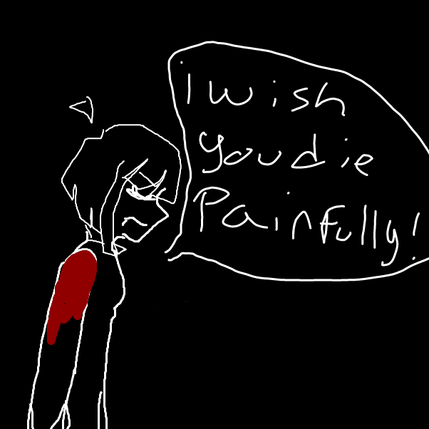 -i was so angry and furious i wished him a painful death- - Online Drawing Game Comic Strip Panel by Scythesowner2