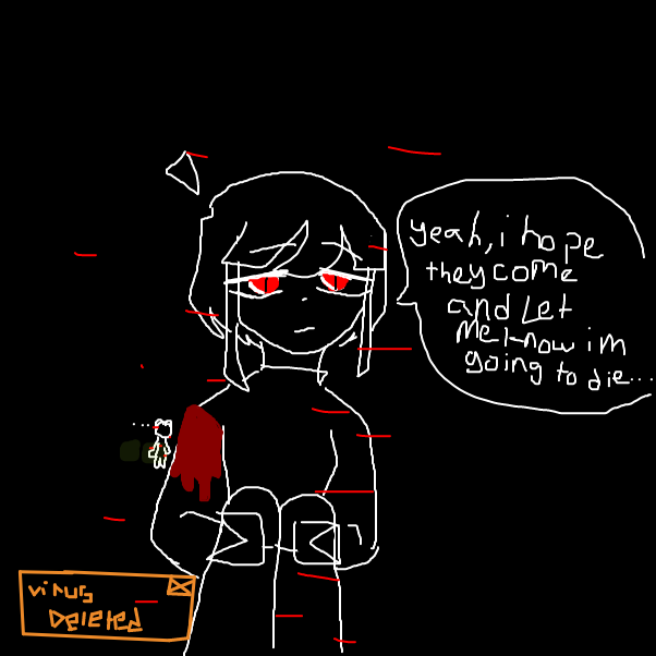 -my eyesight was healing, it felt odd, i was feeling better, though the bite on my arm still hurt as usuall- - Online Drawing Game Comic Strip Panel by Scythesowner2