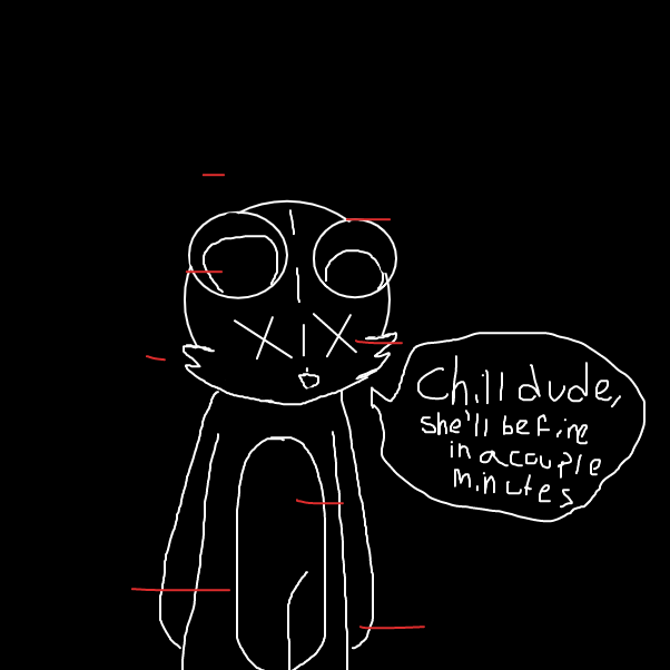 -i looked at teddy with a serious look, then he disapeared- - Online Drawing Game Comic Strip Panel by Scythesowner2