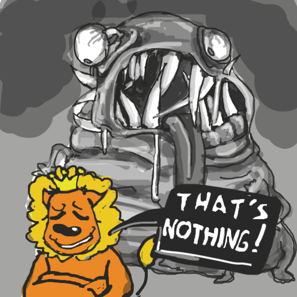 Drawing in Lyman Lion by Mojomos