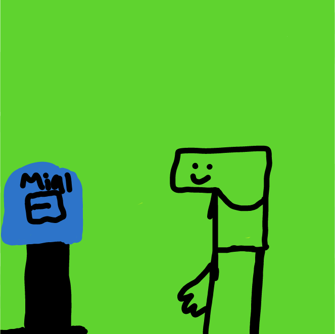 Drawing in deliver the mail by Rachidatou