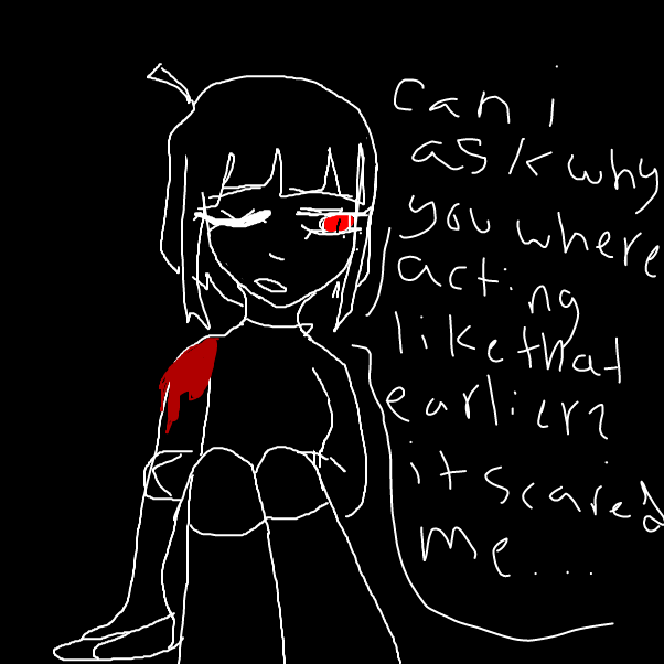 -i was still sorry for what i did back there slashing him, though it was self defense, and though i couldn't controll my self when a virus seem to appear in me- - Online Drawing Game Comic Strip Panel by Scythesowner2