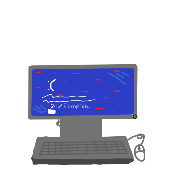 BLUE SCREEN OF DEATH - Online Drawing Game Comic Strip Panel by Scythesowner2