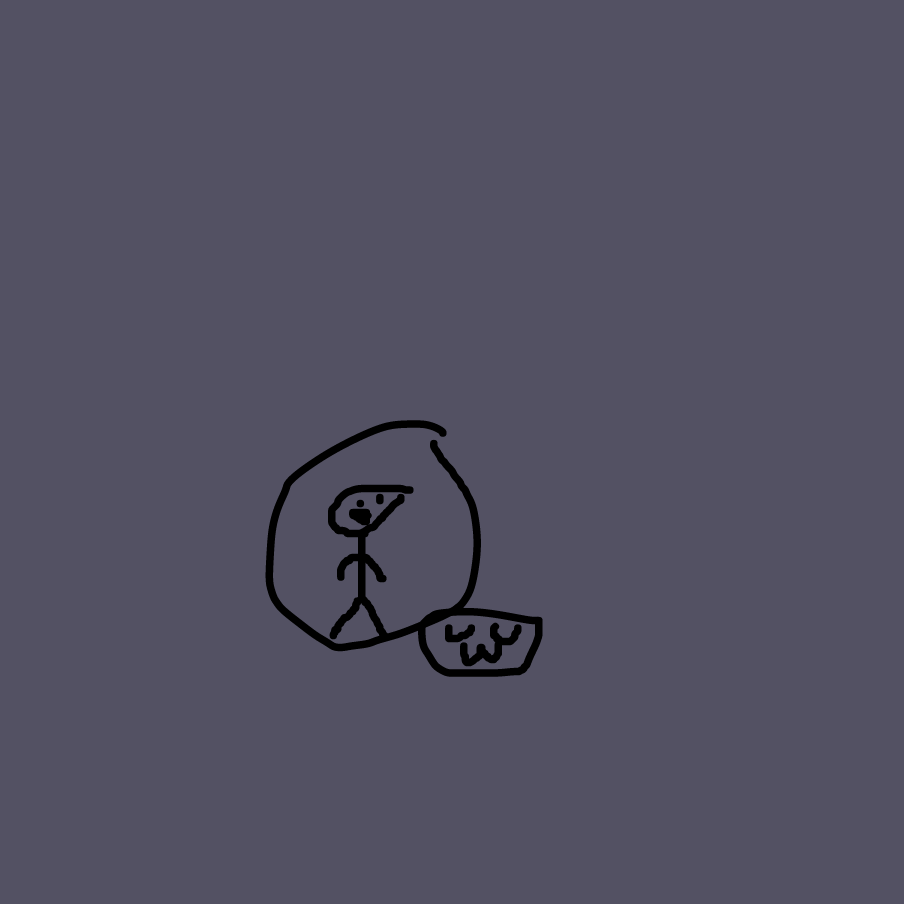 Drawing in stickman ponders everything. by amongus