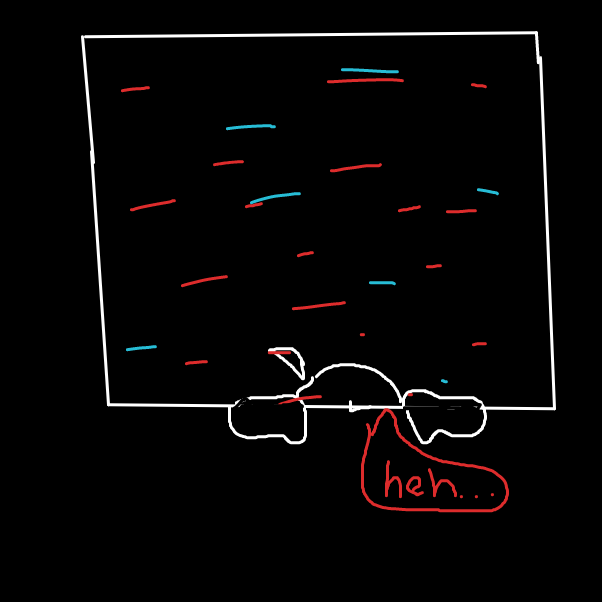 Drawing in the glitch is out of it's DEATH screen by Scythesowner2