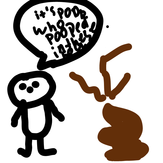 person finds that poop is the bad smell.!! - Online Drawing Game Comic Strip Panel by Rachidatou