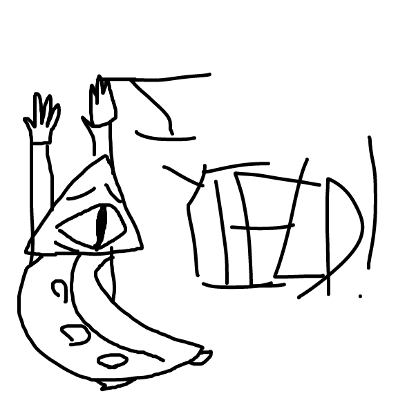 Drawing in Pug with a chainsaw against the New World Order by dytamic