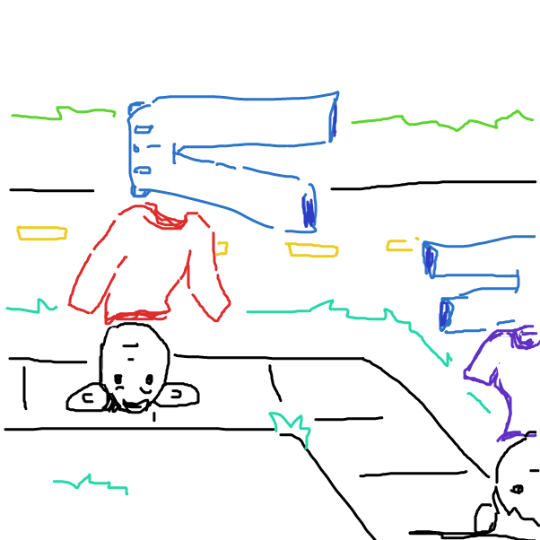 Drawing in pj head by madlaurs