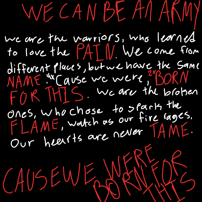 Drawing in BORN FOR THIS PT1 by OneWithTheShadows