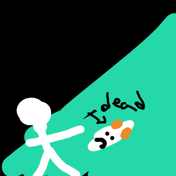 dog dead stickman sad - Online Drawing Game Comic Strip Panel by verycoolperson