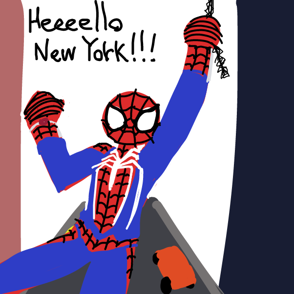 Drawing in spiderman saves the days of everyones heart by KikiPotions