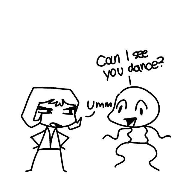 Drawing in What I think vs Reality: Dancing by Elle