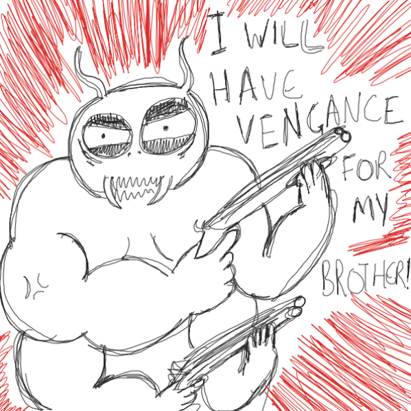 Drawing in Aaron the Anteater by joshyouart