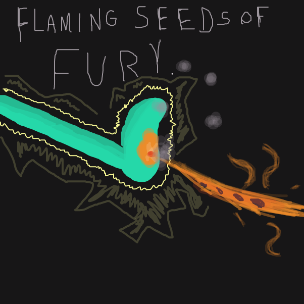Flaming seeds of fury - Online Drawing Game Comic Strip Panel by BananaDoc